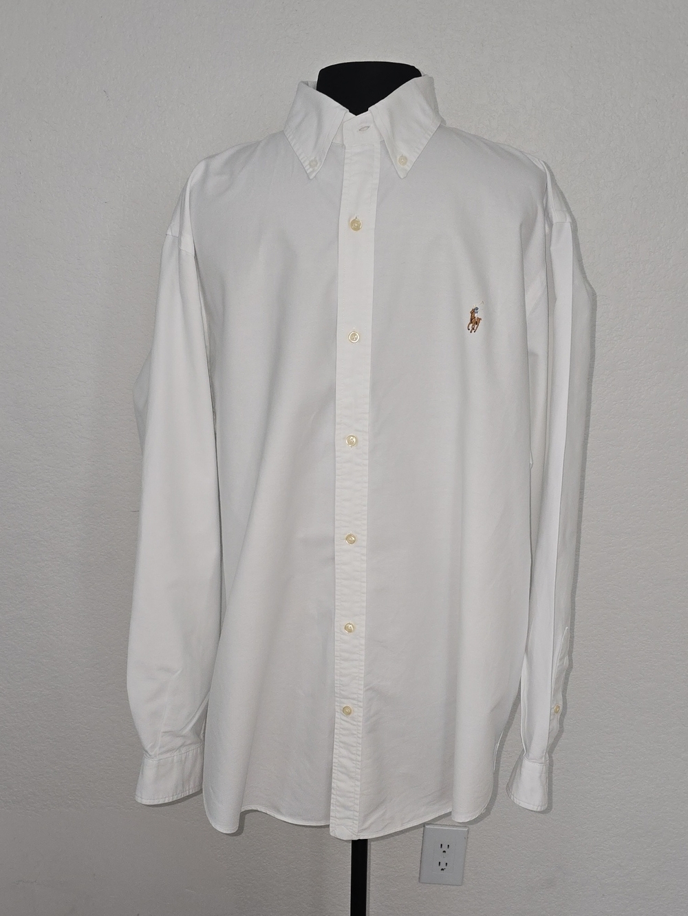 Polo by Ralph Lauren White Long-Sleeve Button-Down Dress Shirt